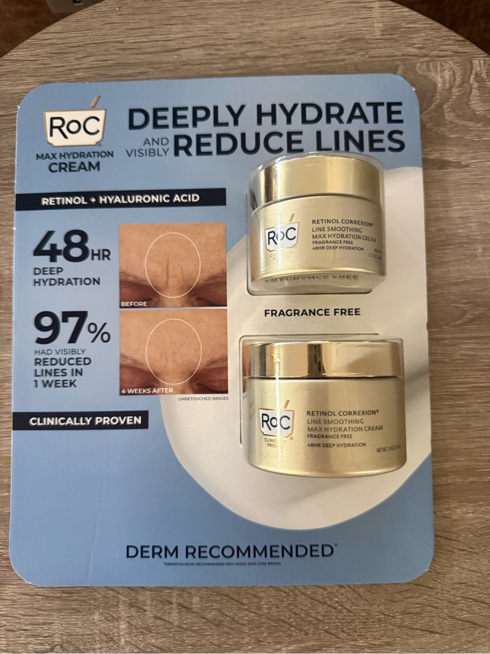 RoC Retinol Correxion Max Hydration Cream, 1.7 oz & 3.4 oz